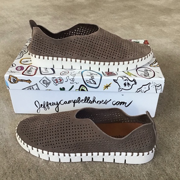 JEFFREY CAMPBELL Perforated Suede Slip On Shoes - Picture 4 of 8